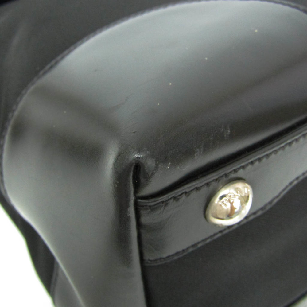 Prada Tessuto + Vitel BR3411 Women's Nylon,Leather Tote Bag Black - Picture 8 of 16
